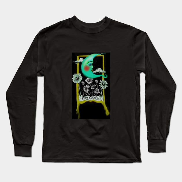 Tarot moon melt Long Sleeve T-Shirt by MJStudios